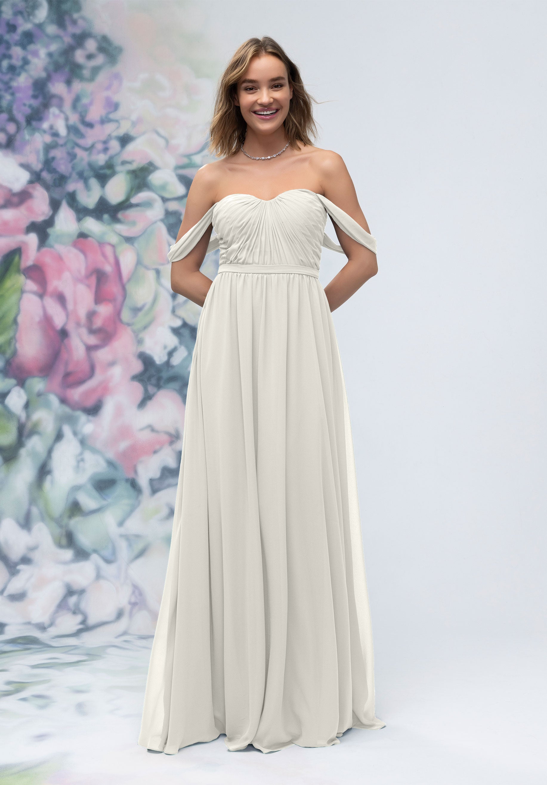 Long A Line Bridal Wedding Dress MGNY Madeline Gardner New York 3030003