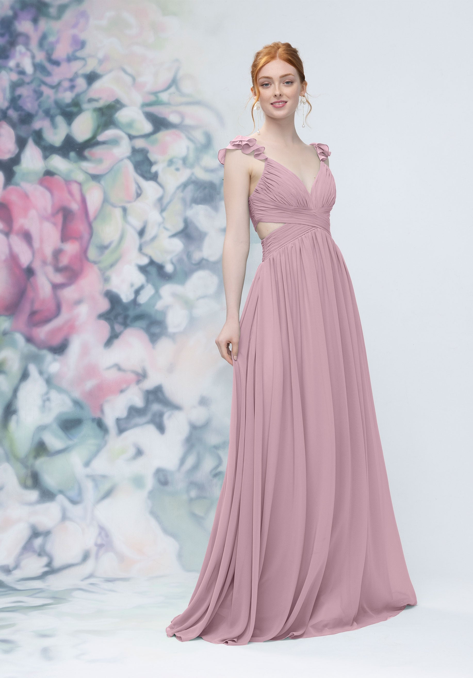 Formal Dresses Pleated Evening Long Formal Dress MGNY Madeline Gardner New York 3030004 French Lilac