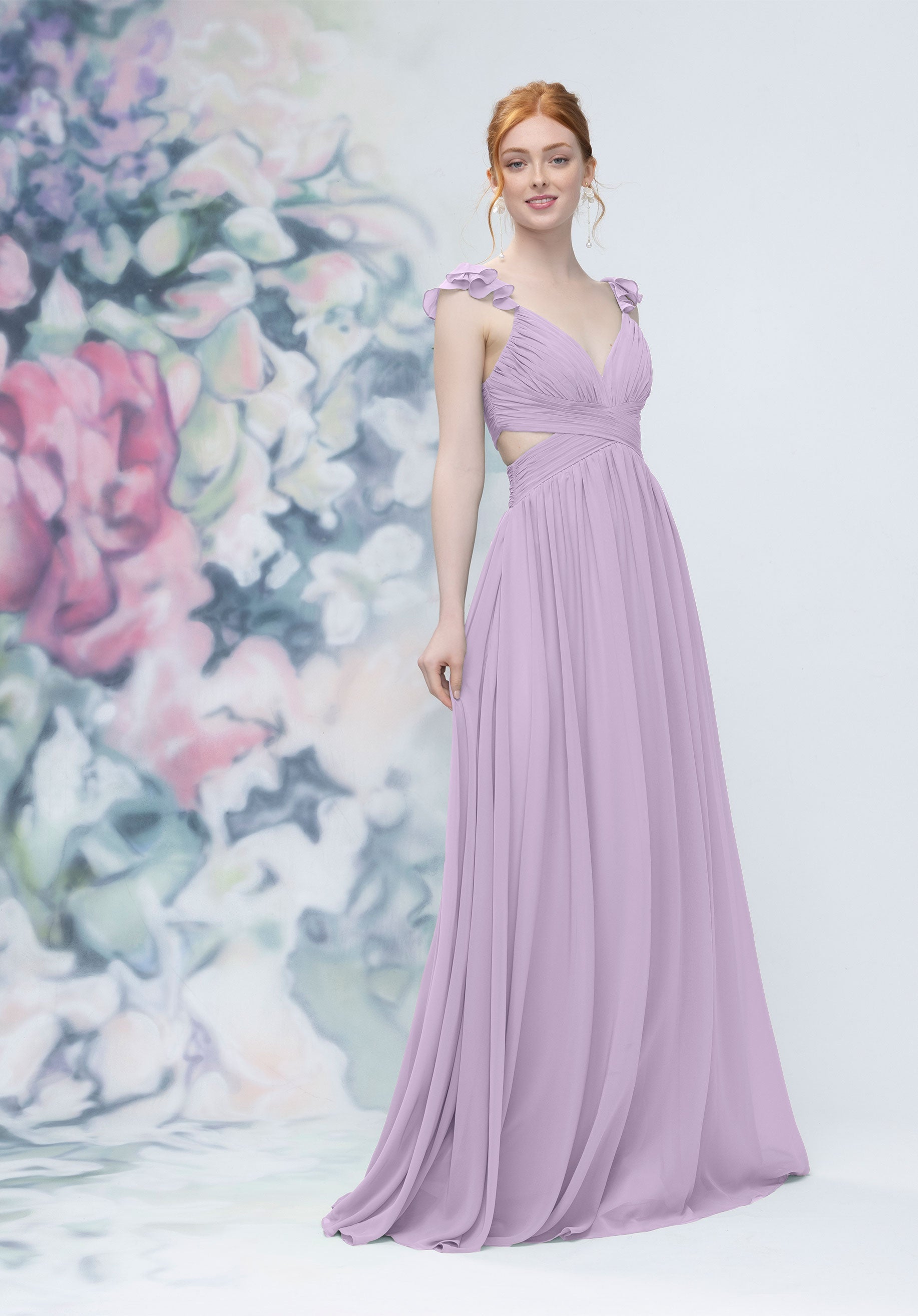 Formal Dresses Formal Evening Pleated Long Dress MGNY Madeline Gardner New York 3030004 Violet