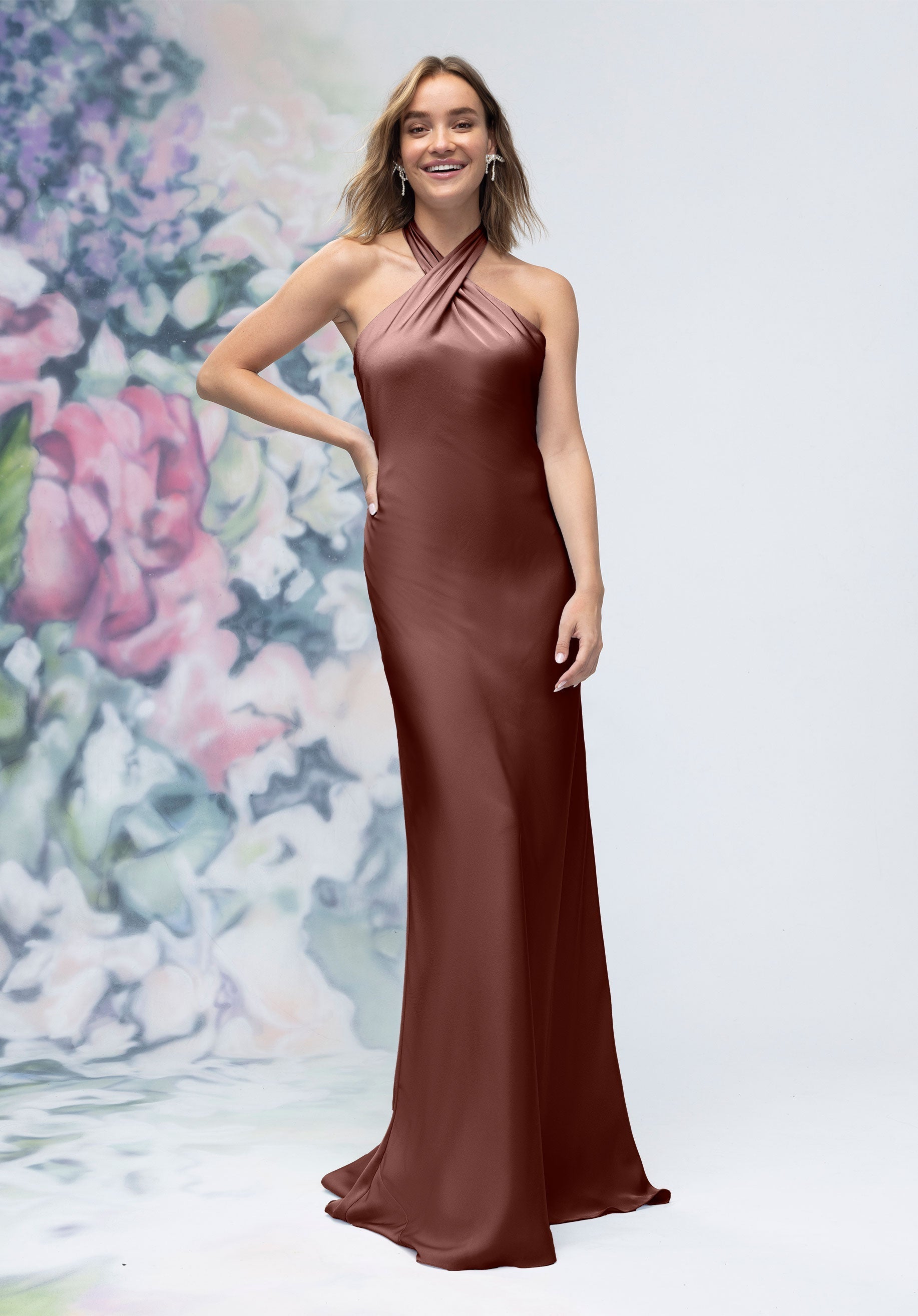 Formal Dresses Long Evening Fitted Formal Dress MGNY Madeline Gardner New York 3030005 Chocolate