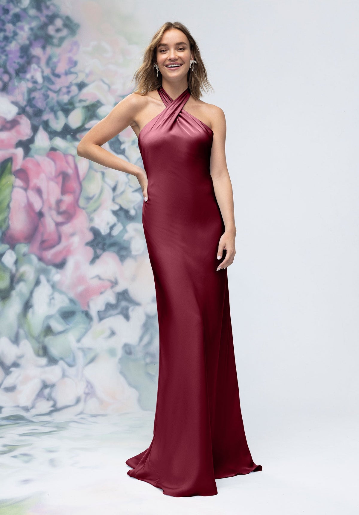 Formal Dresses Long Evening Fitted Formal Dress MGNY Madeline Gardner New York 3030005 Bordeaux
