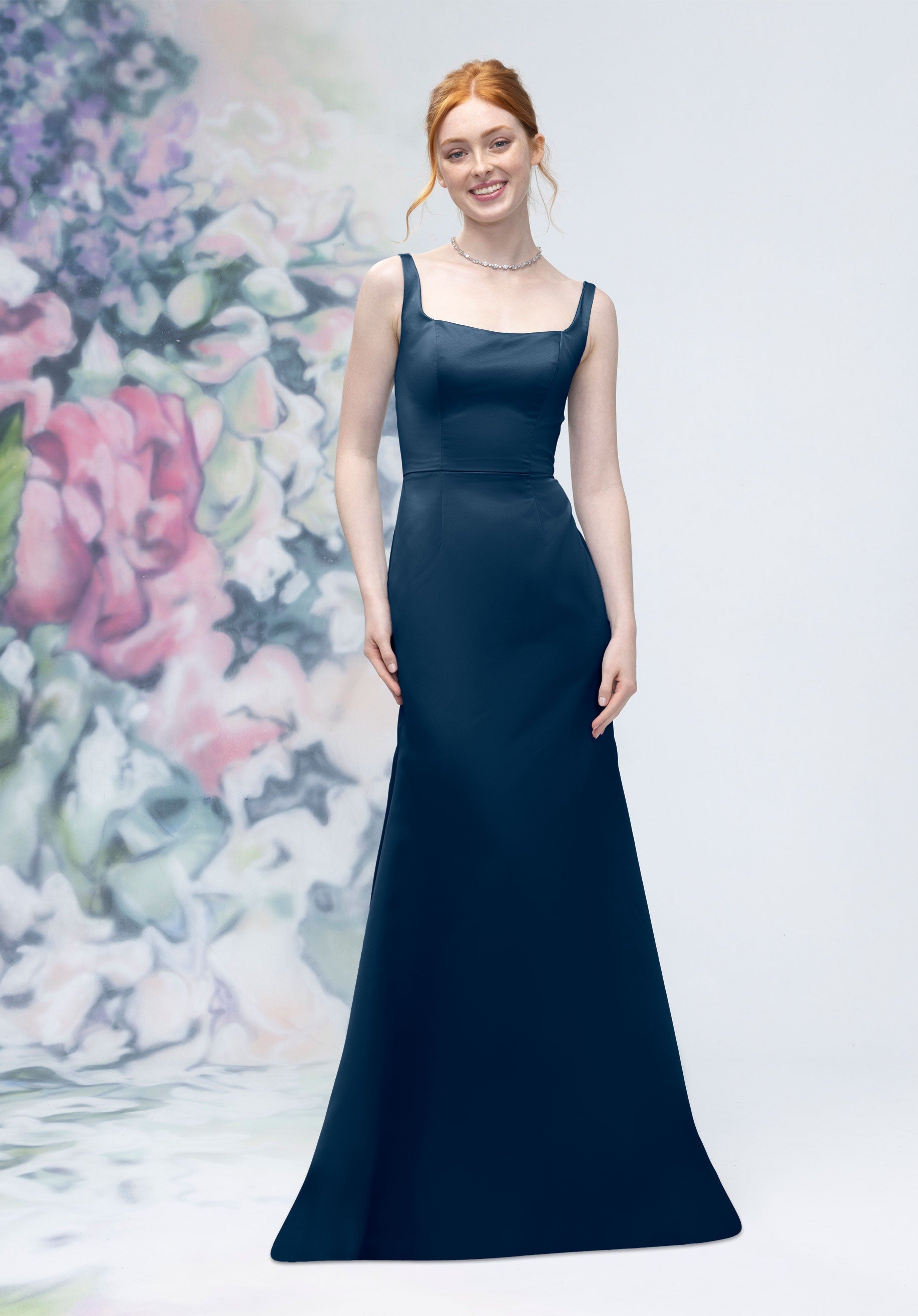 Formal Dresses Formal A line Long Dress MGNY Madeline Gardner New York 3030006 Navy