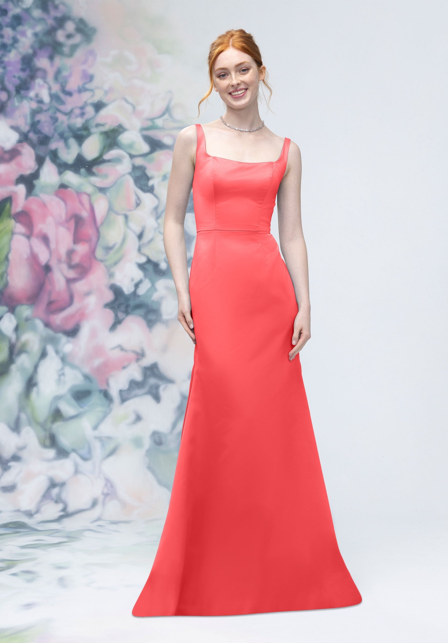 Formal Dresses Long Formal A line Dress MGNY Madeline Gardner New York 3030006 Cantaloupe