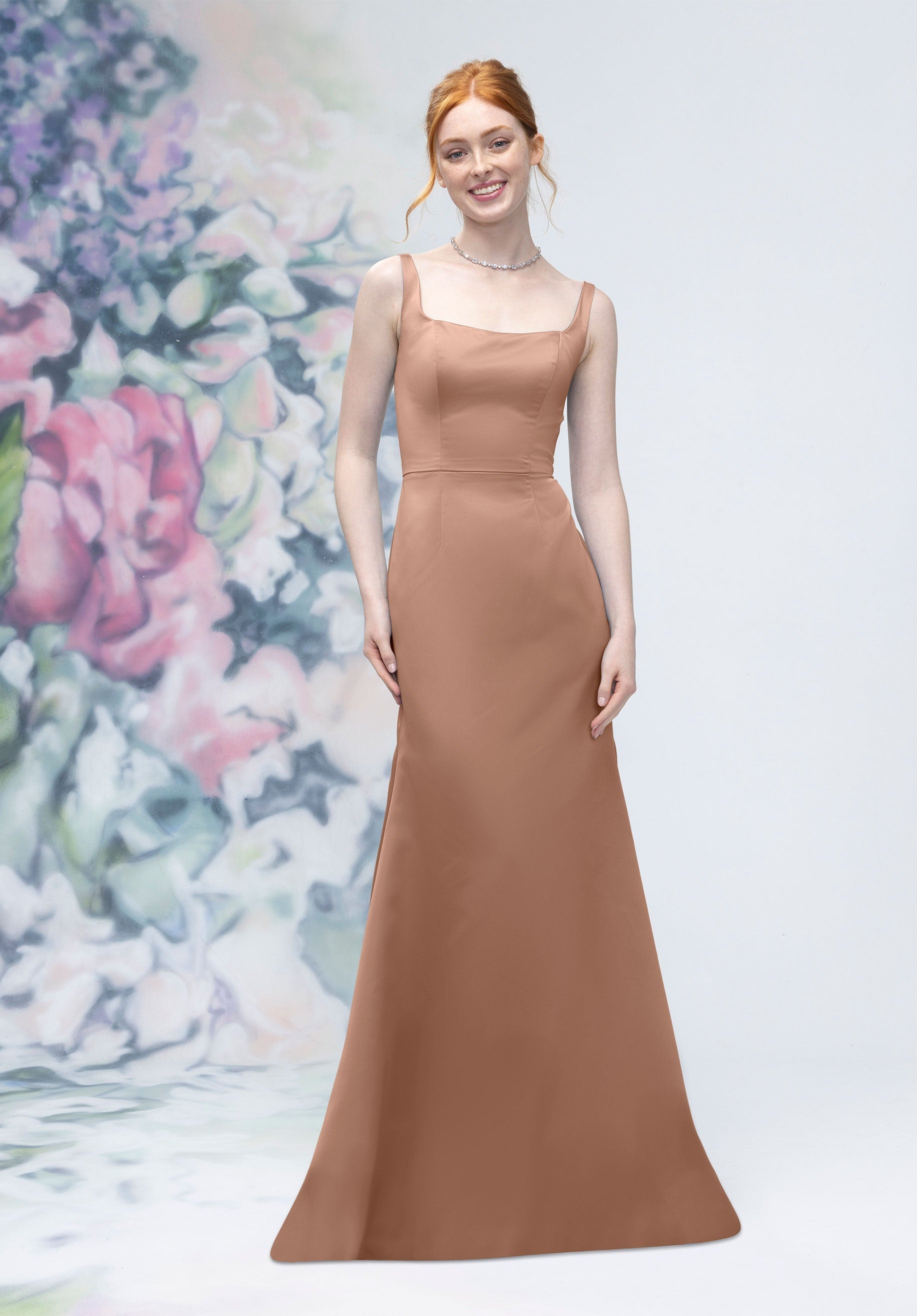 Formal Dresses A line Formal Long Dress MGNY Madeline Gardner New York 3030006 Fawn