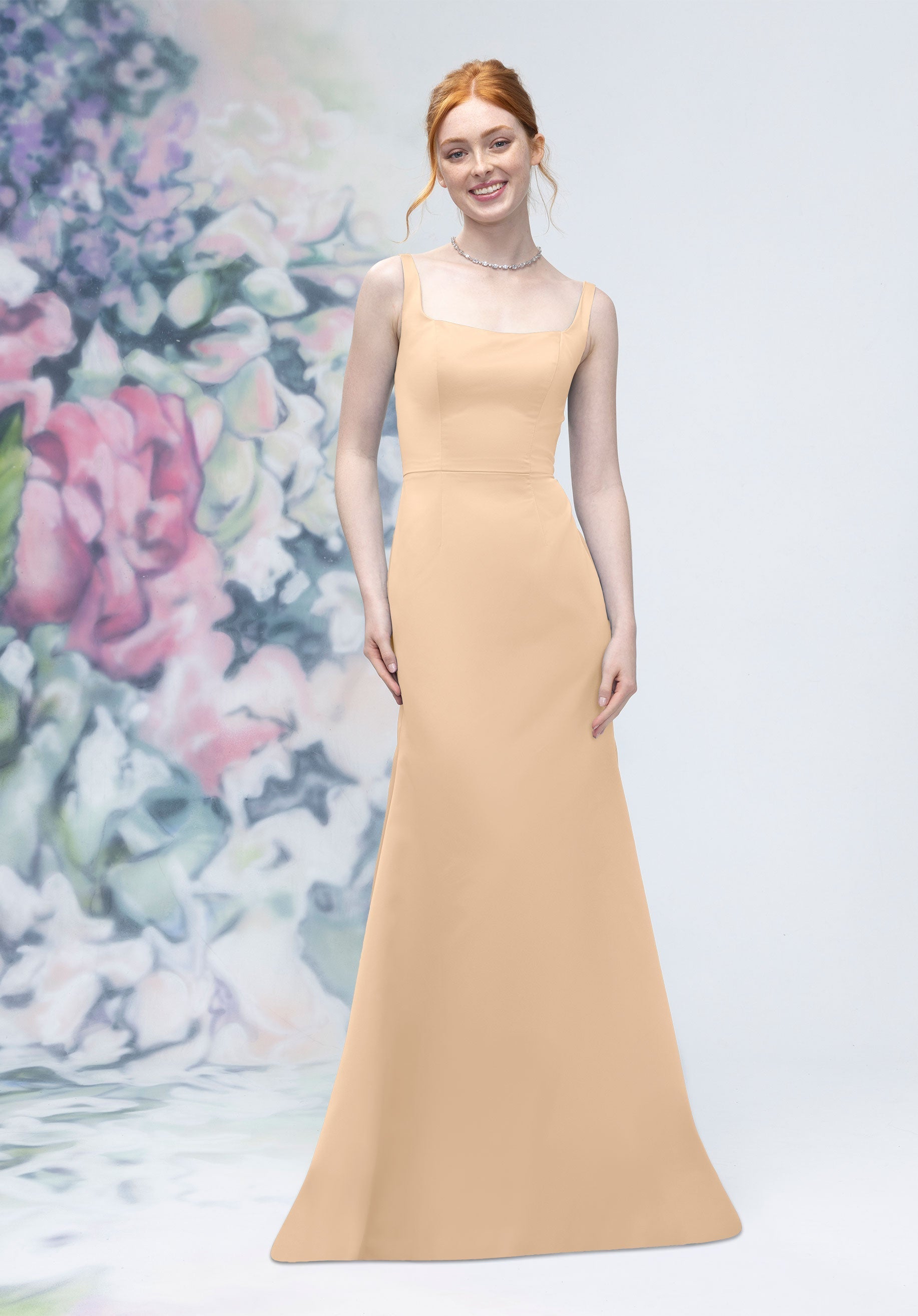 Formal Dresses Long Formal A line Dress MGNY Madeline Gardner New York 3030006 Champagne