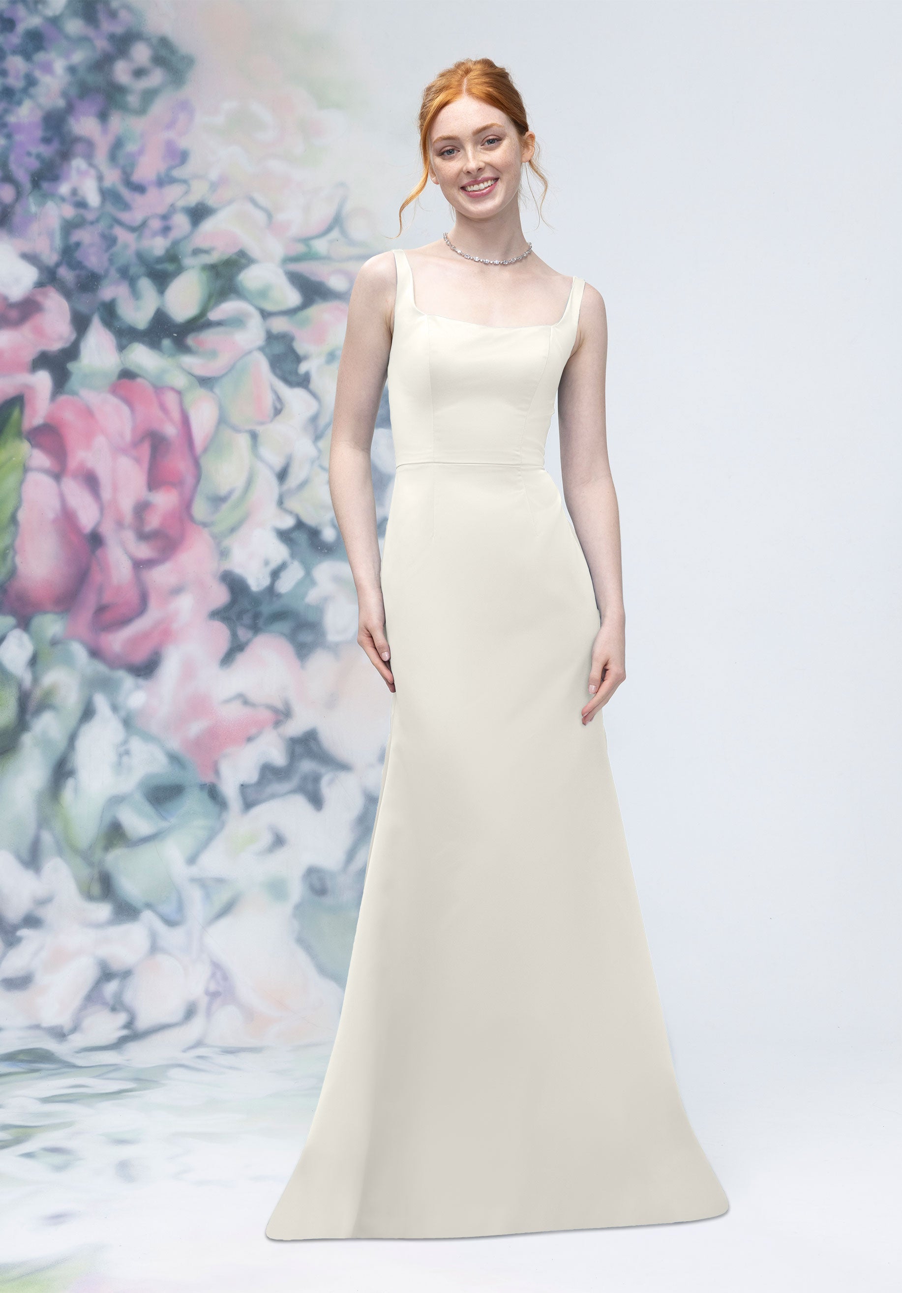 Wedding Dresses Long Evening A line Wedding Dress MGNY Madeline Gardner New York 3030006 Ivory