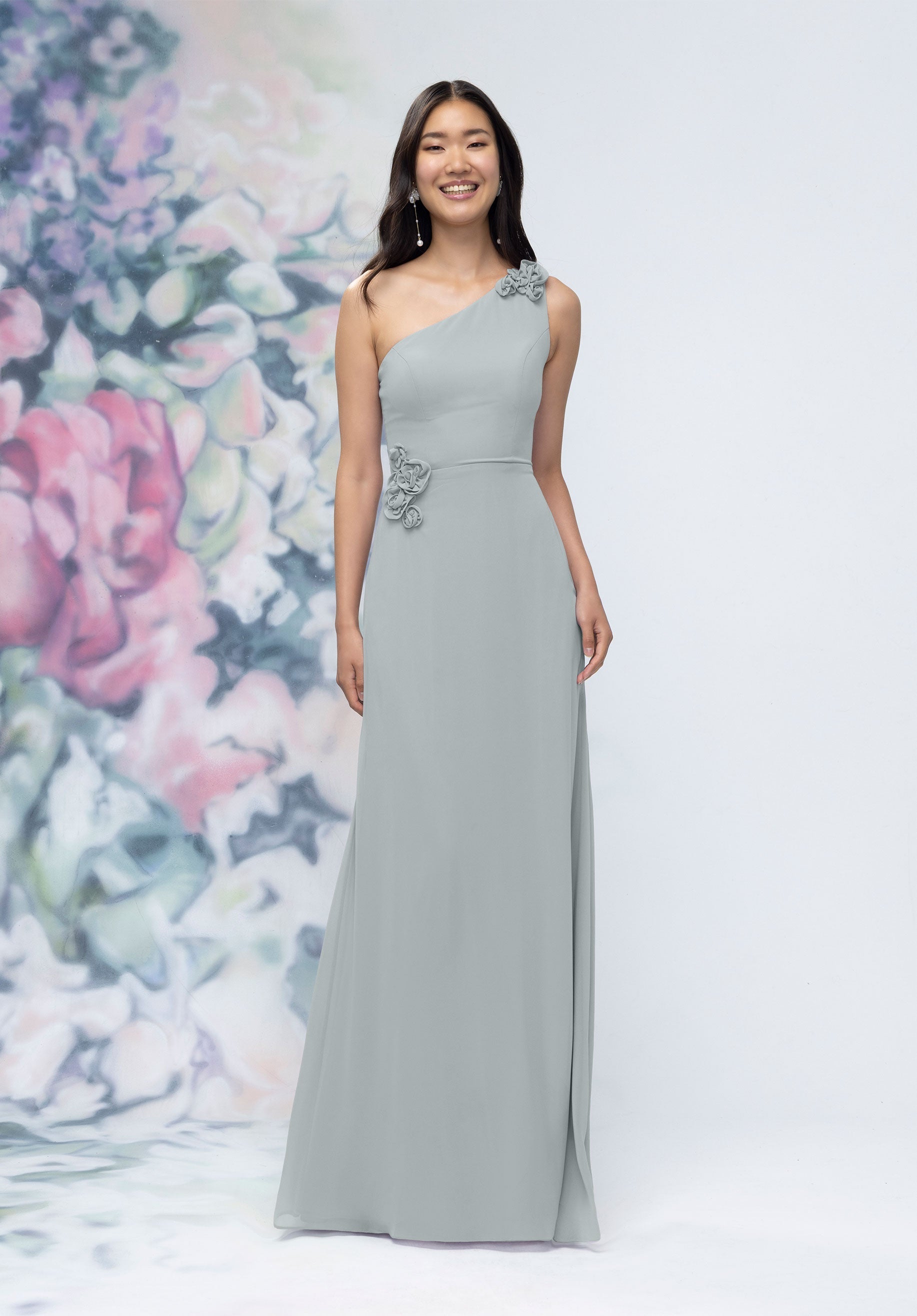 Formal Dresses Long Formal 3D Floral Evening Dress Dove