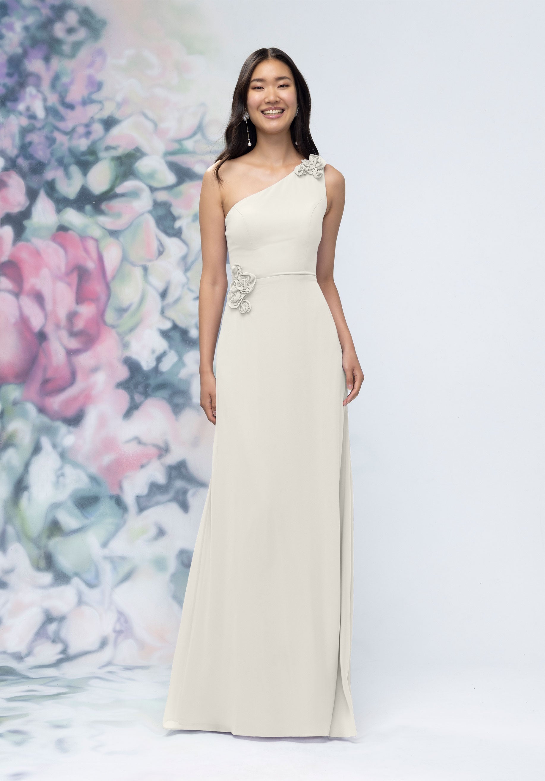 Wedding Dresses Long Bridal 3D Floral Wedding Dress Ivory