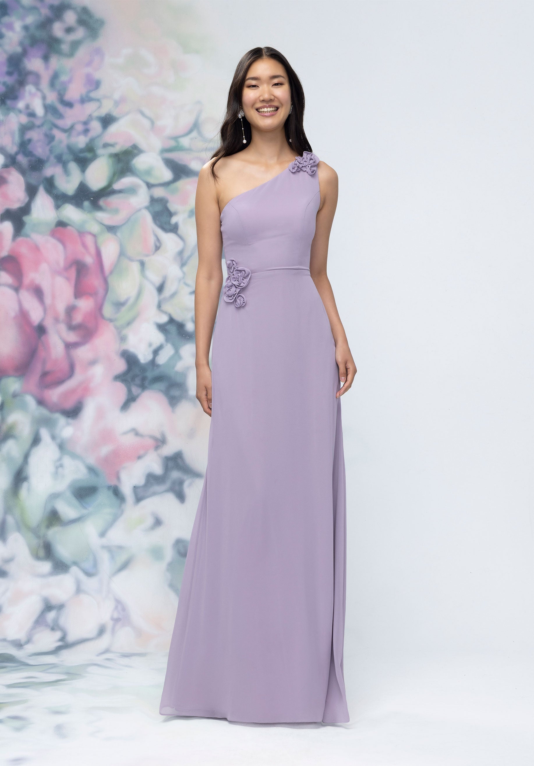 Formal Dresses Evening Floral Formal Long Dress Violet
