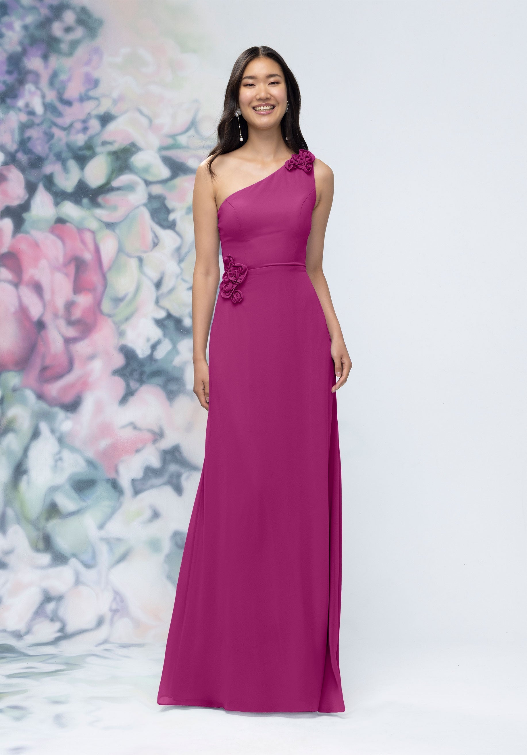 Formal Dresses Formal Long 3D Floral Evening Dress Mulberry
