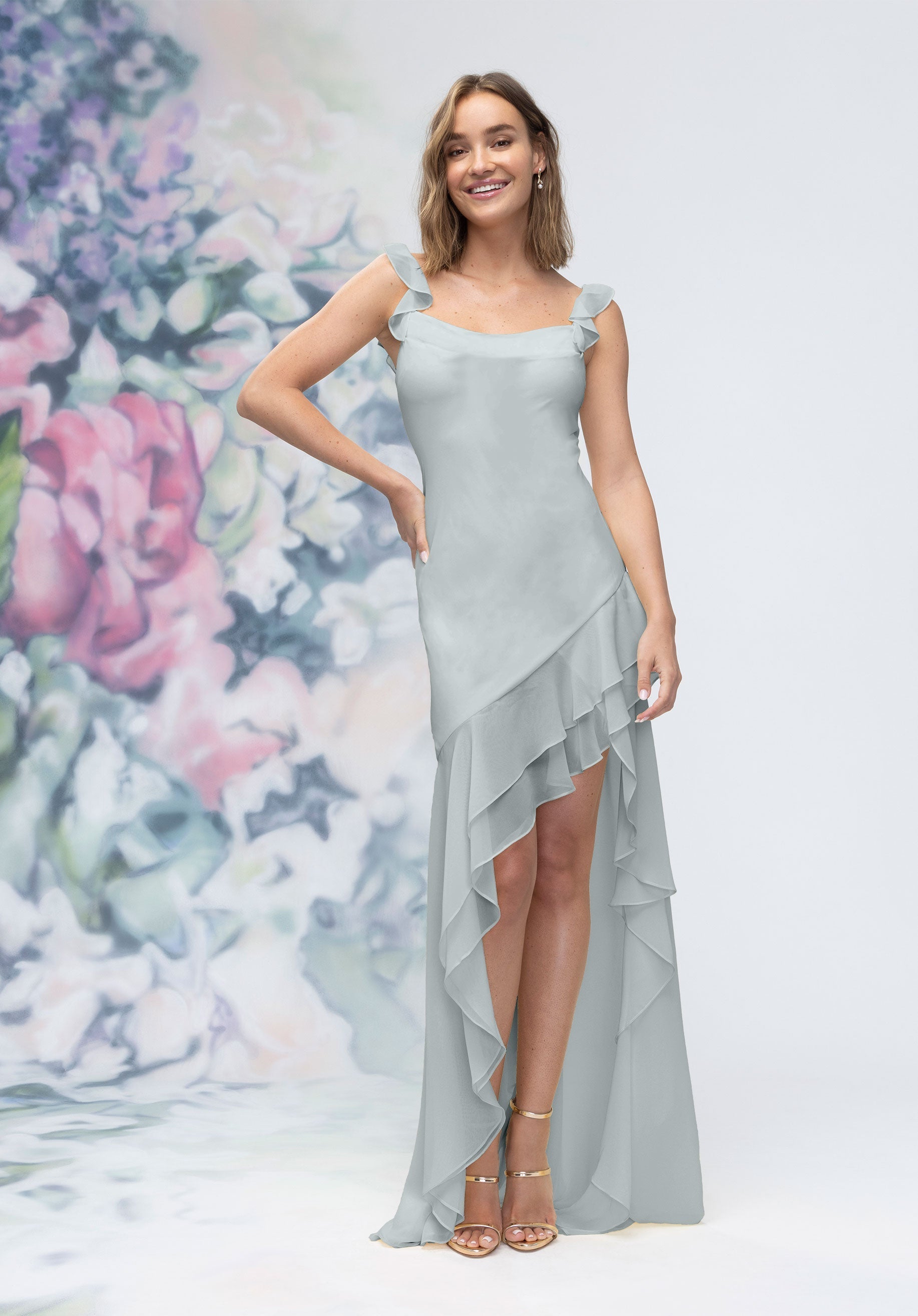 Prom Dresses Long Formal High Low Prom Dress Dove
