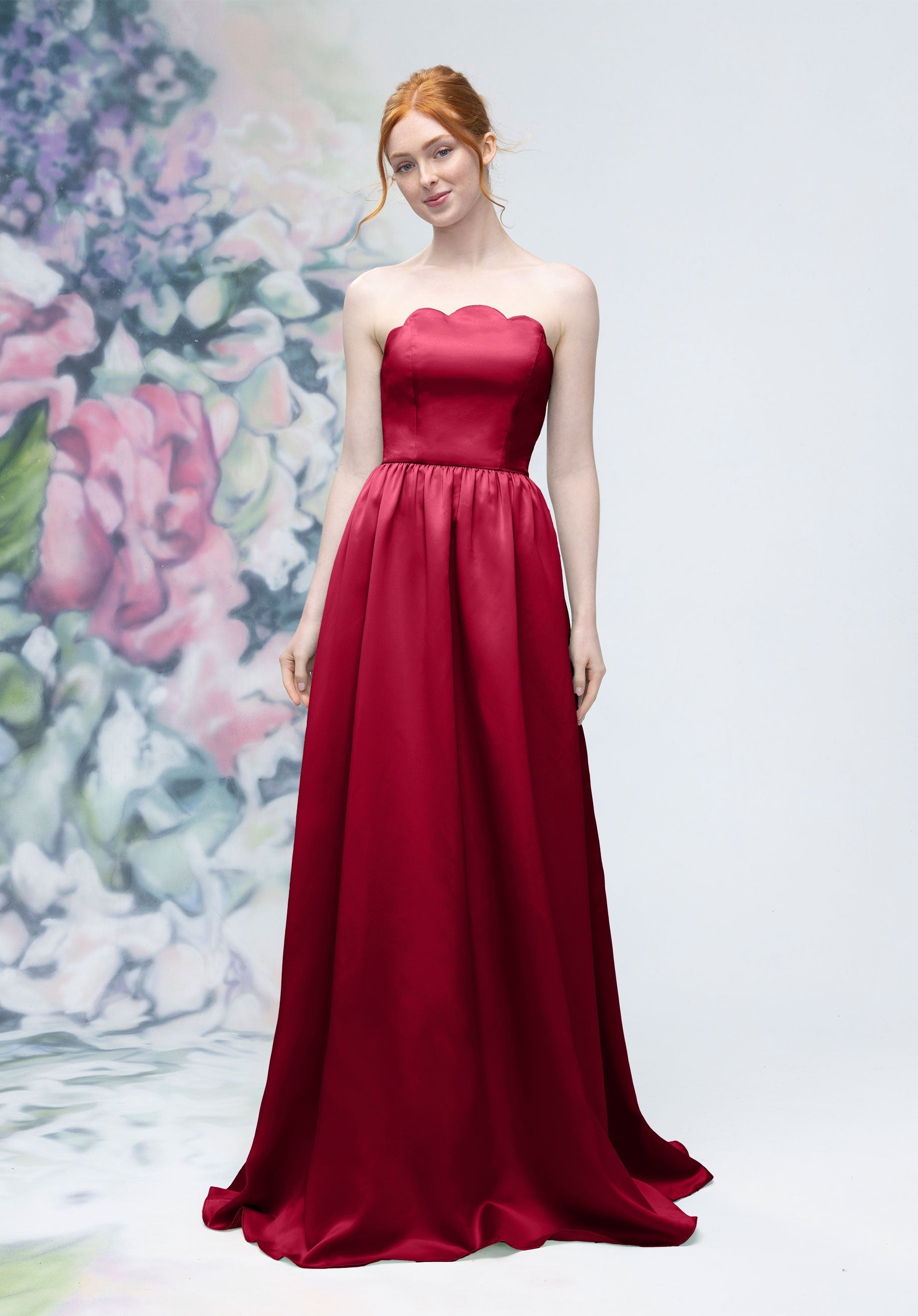 Prom Dresses A Line Corset Long Formal Prom Dress Claret