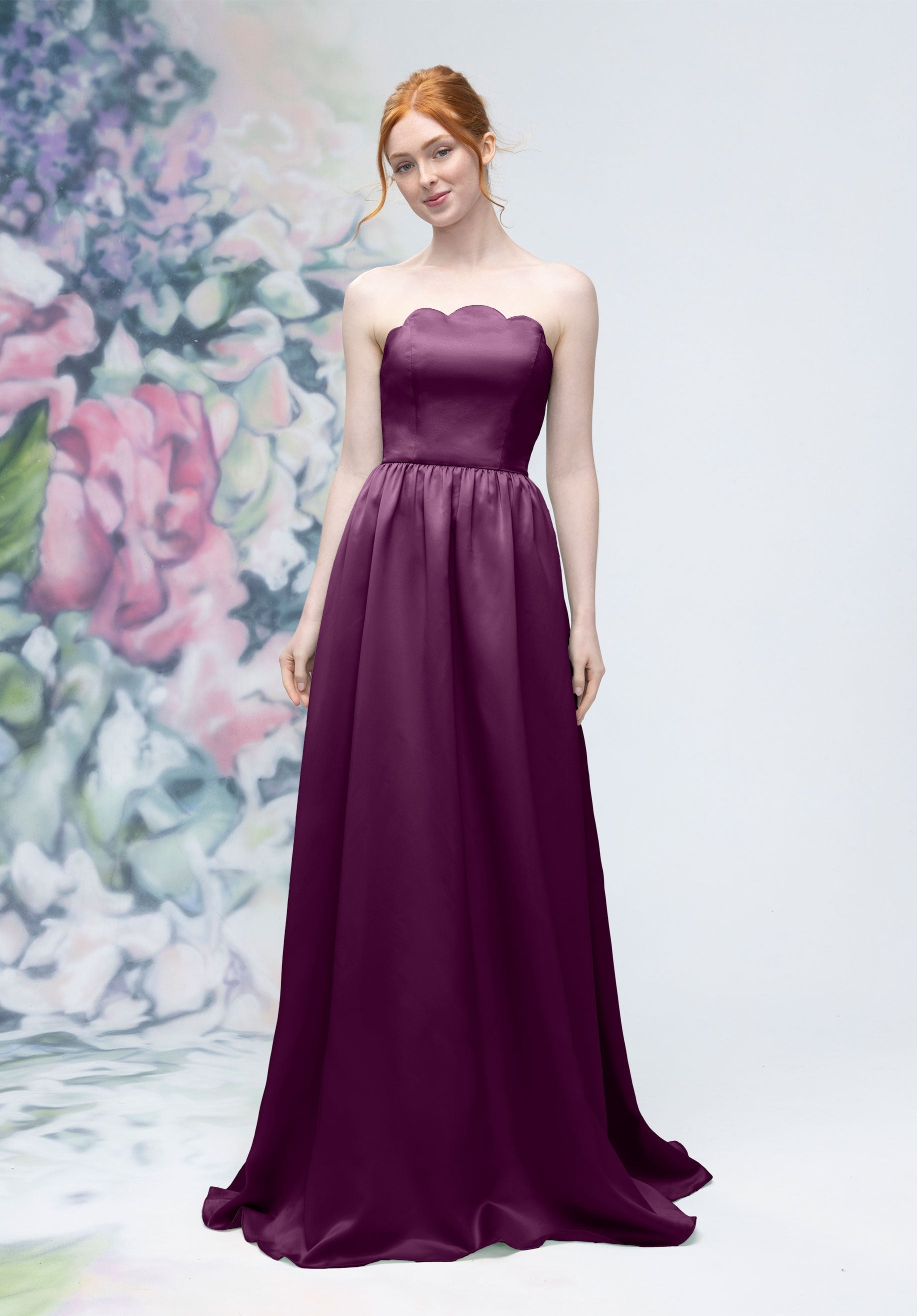 Prom Dresses Corset A Line Long Formal Prom Dress Eggplant