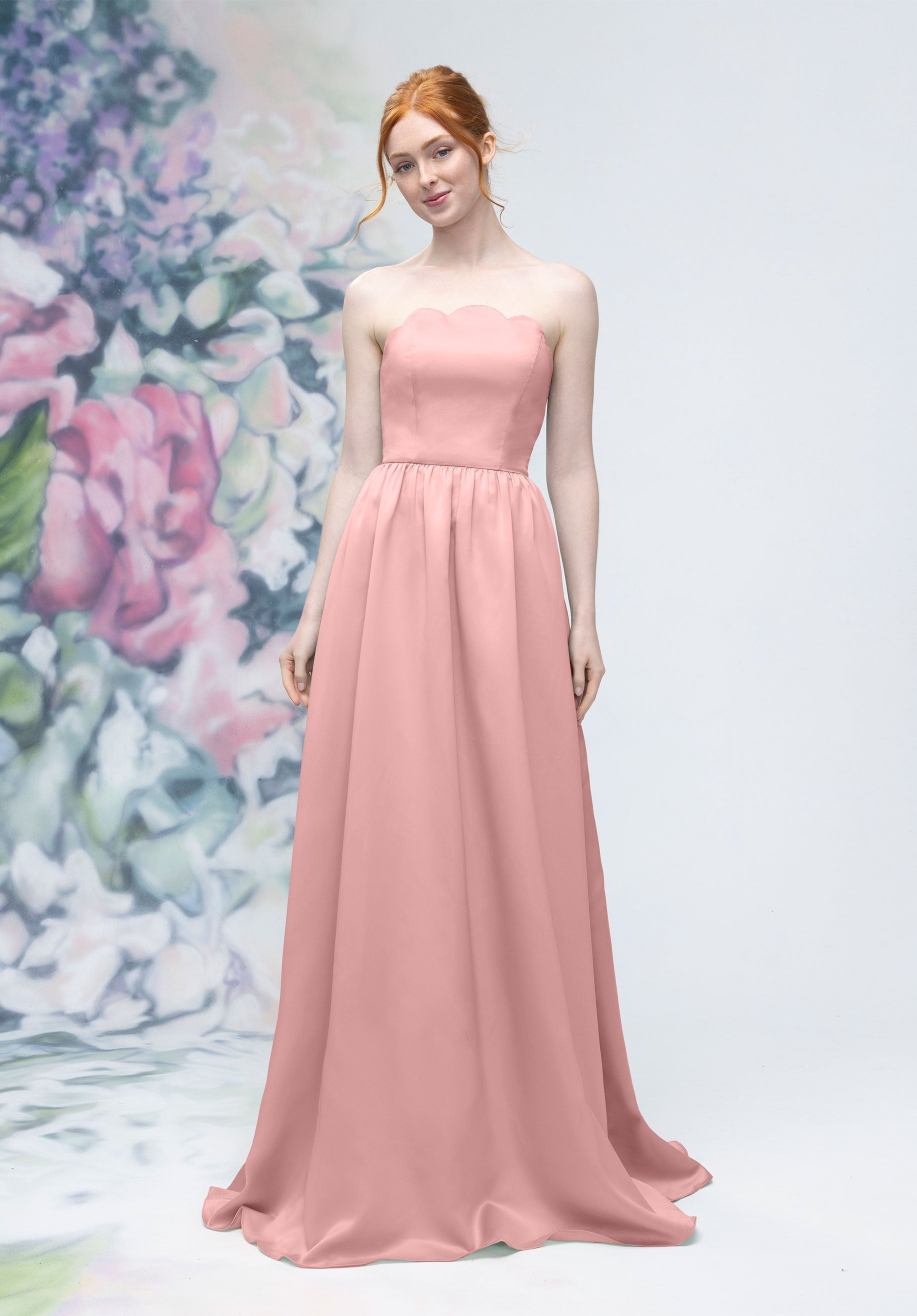 Prom Dresses A Line Corset Long Formal Prom Dress Desert Rose