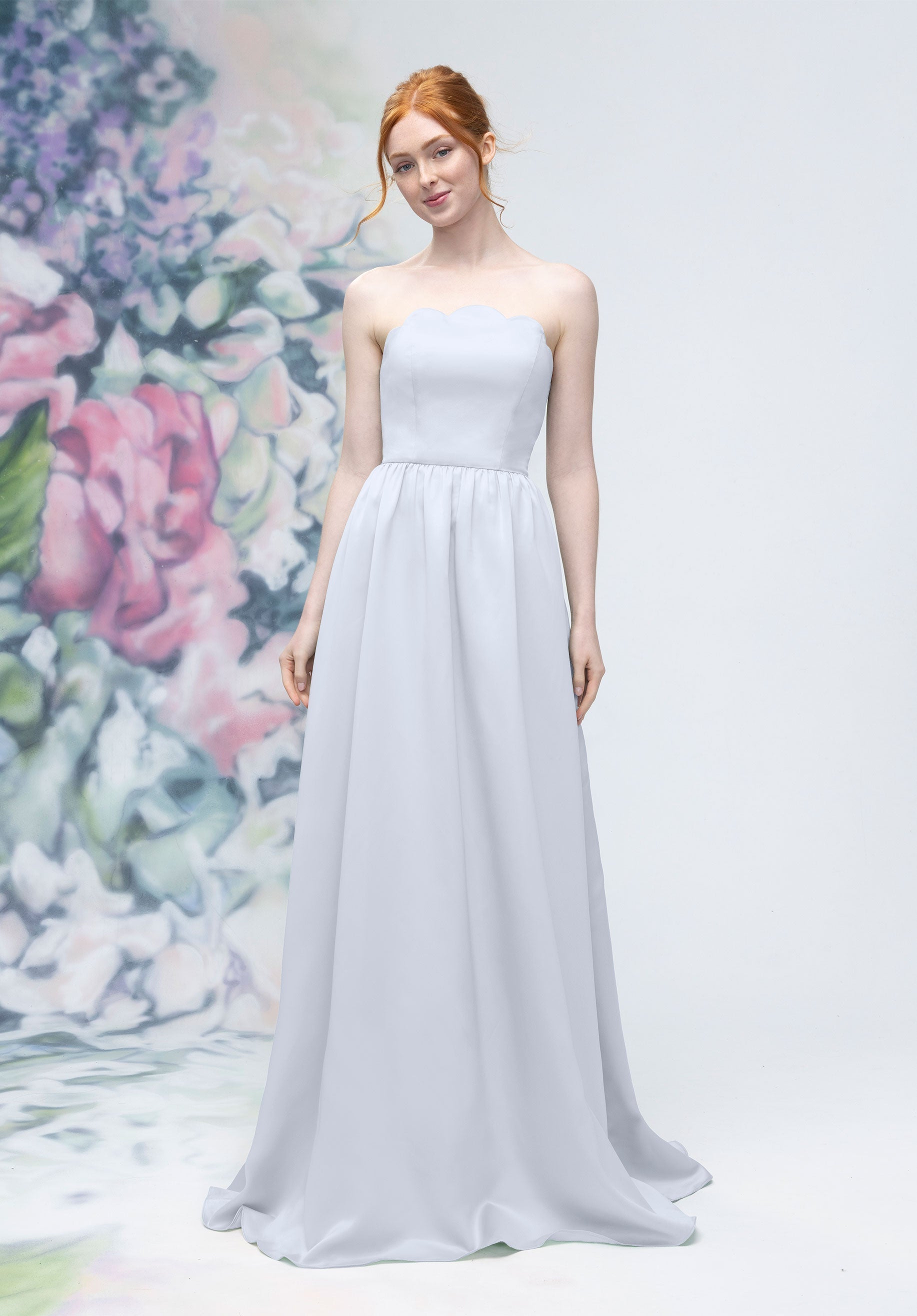 Prom Dresses Corset A Line Long Formal Prom Dress Fog
