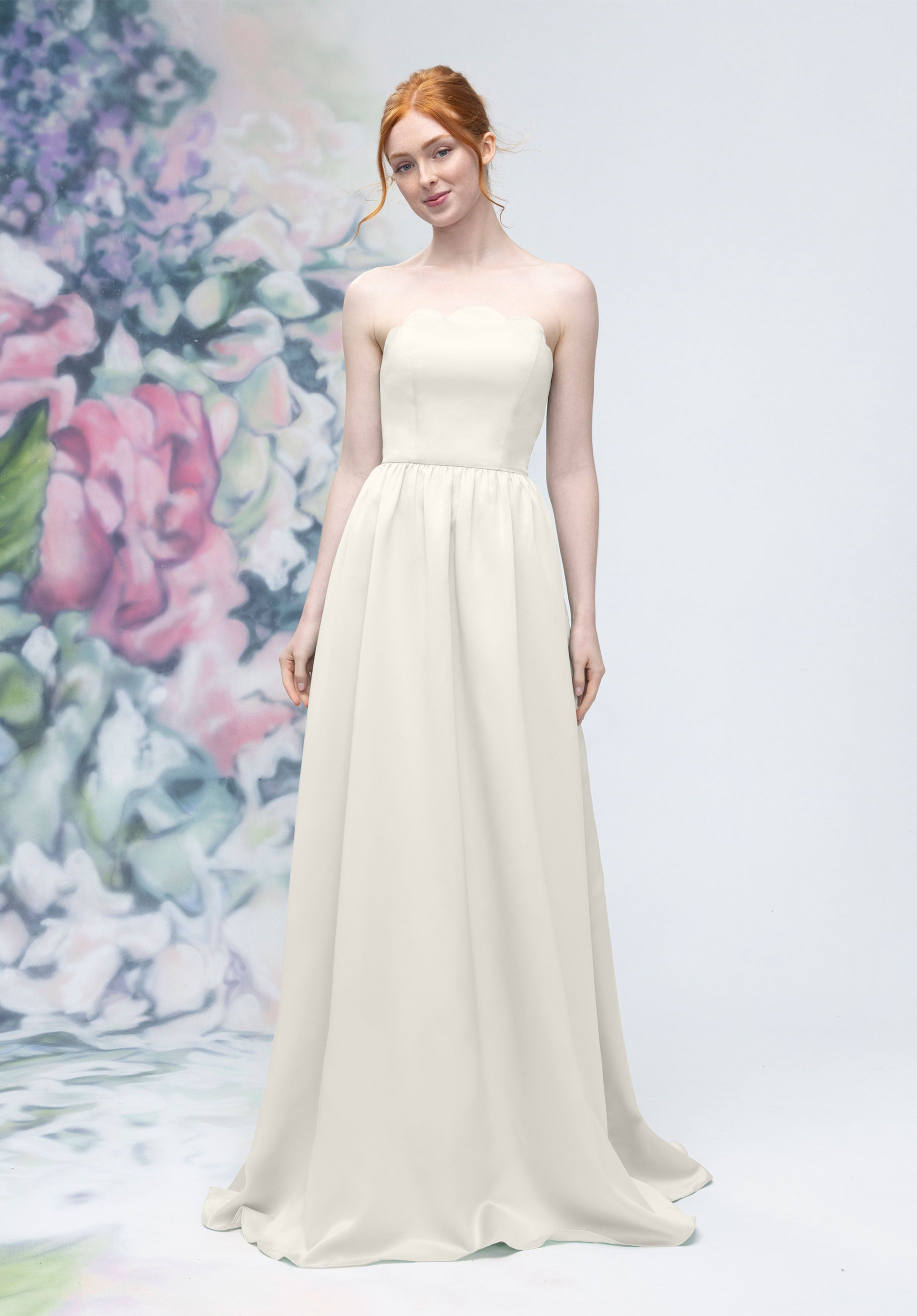 Wedding Dresses Bridal Long Corset A Line Wedding Dress Ivory