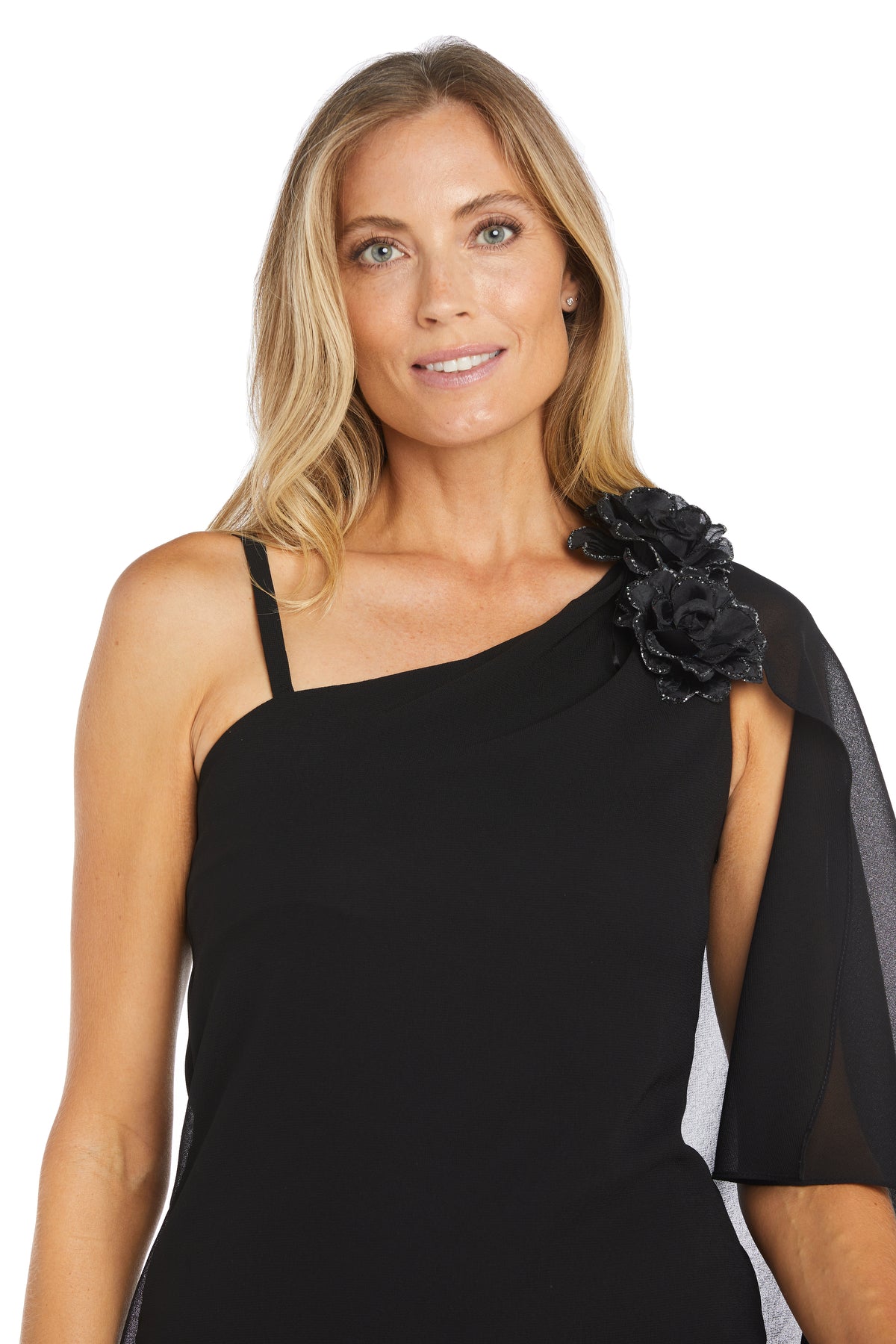R&M Richards 3034 Short Cape Cocktail Dress
