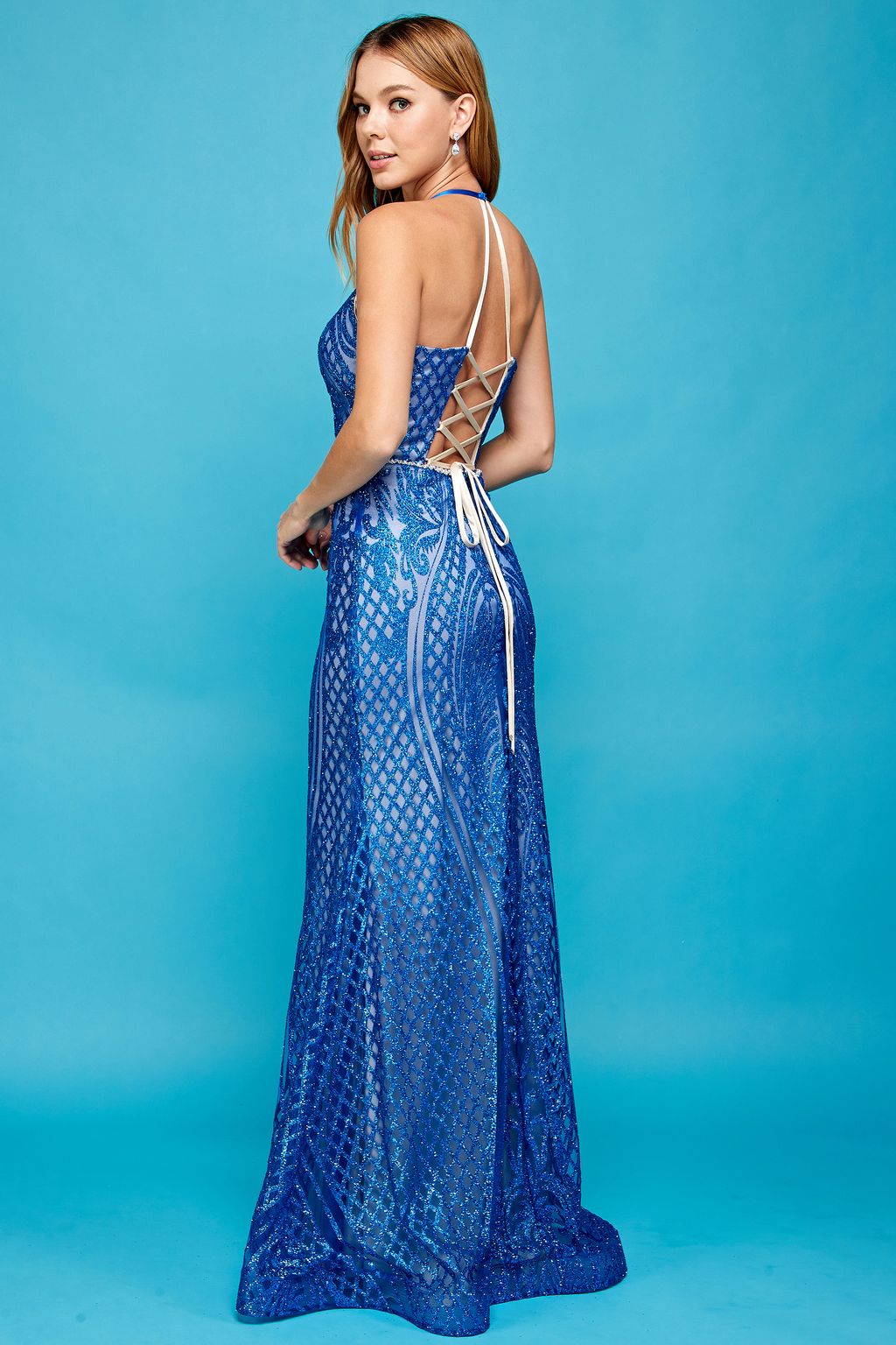Adora 3037 Fitted Long Formal Evening Prom Dress