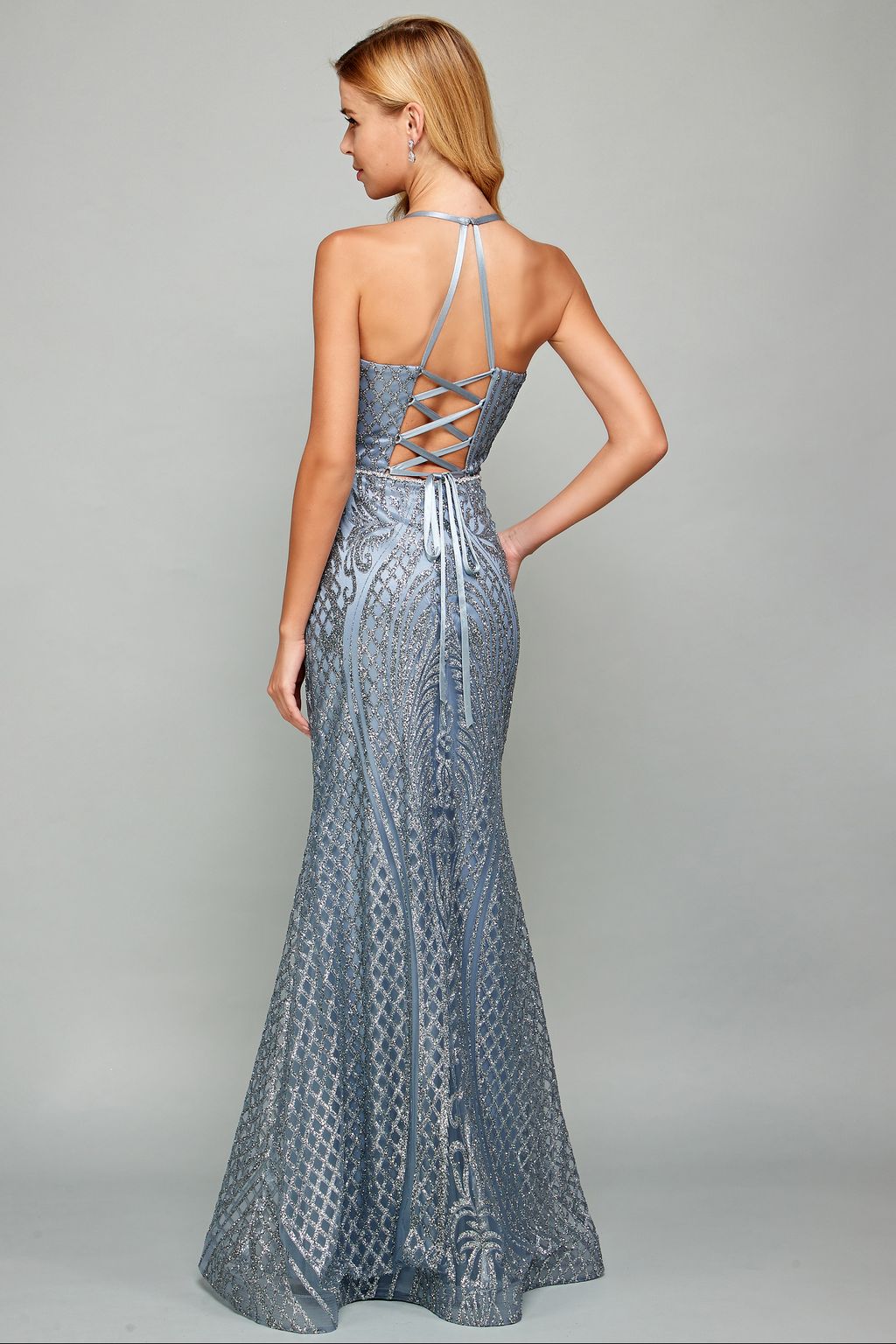 Adora 3037 Fitted Long Formal Evening Prom Dress