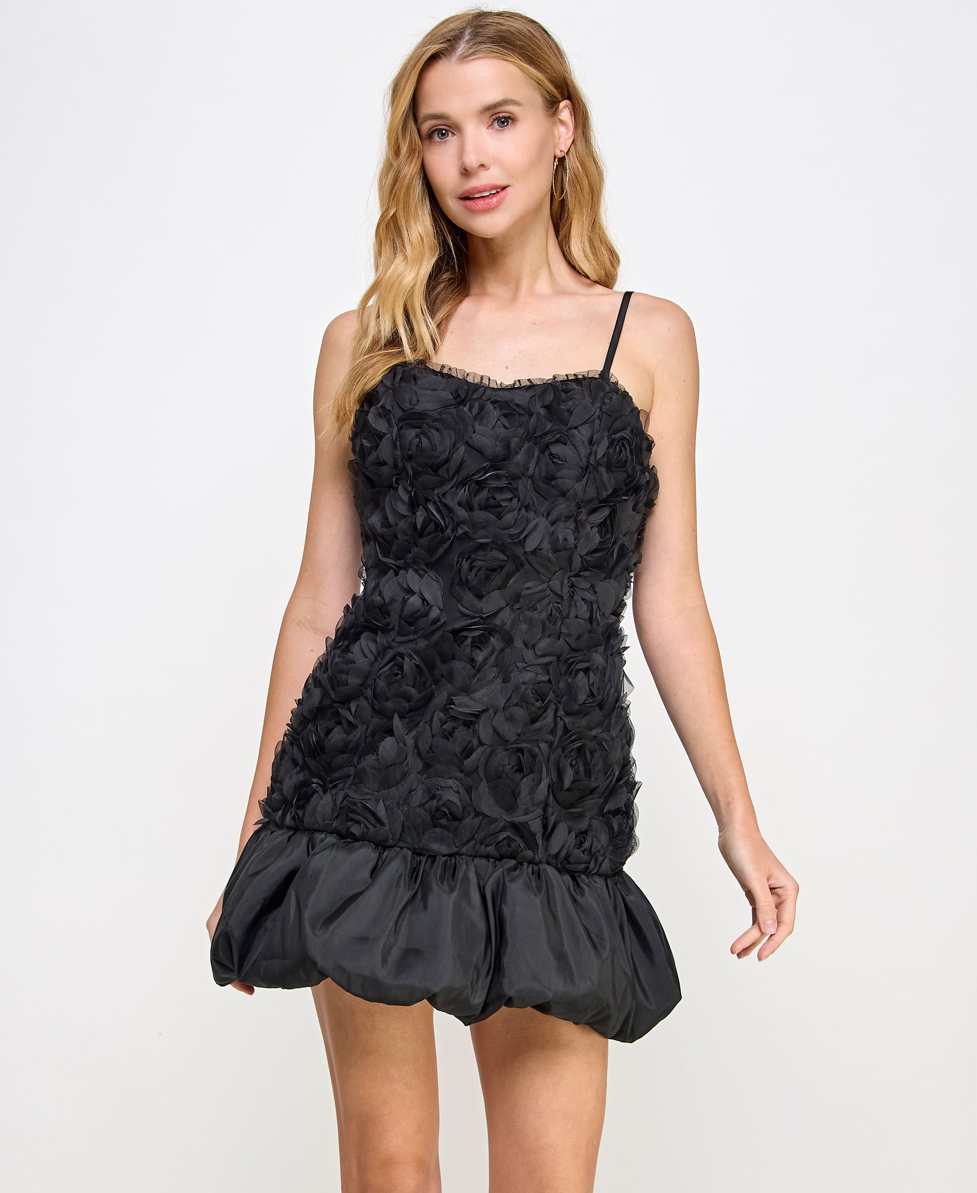 Morgan & Co 3040 Short Homecoming 3D Flower Cocktail Dress