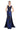 Formal Dresses Long Floral Print Formal Overskirt Evening Dress Navy/Blue MLT