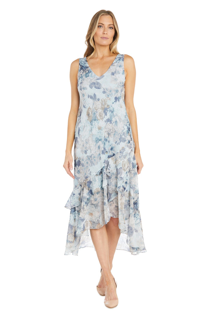 Mother of the Bride Dresses High Low Floral Mother of the Bride Dress Slate