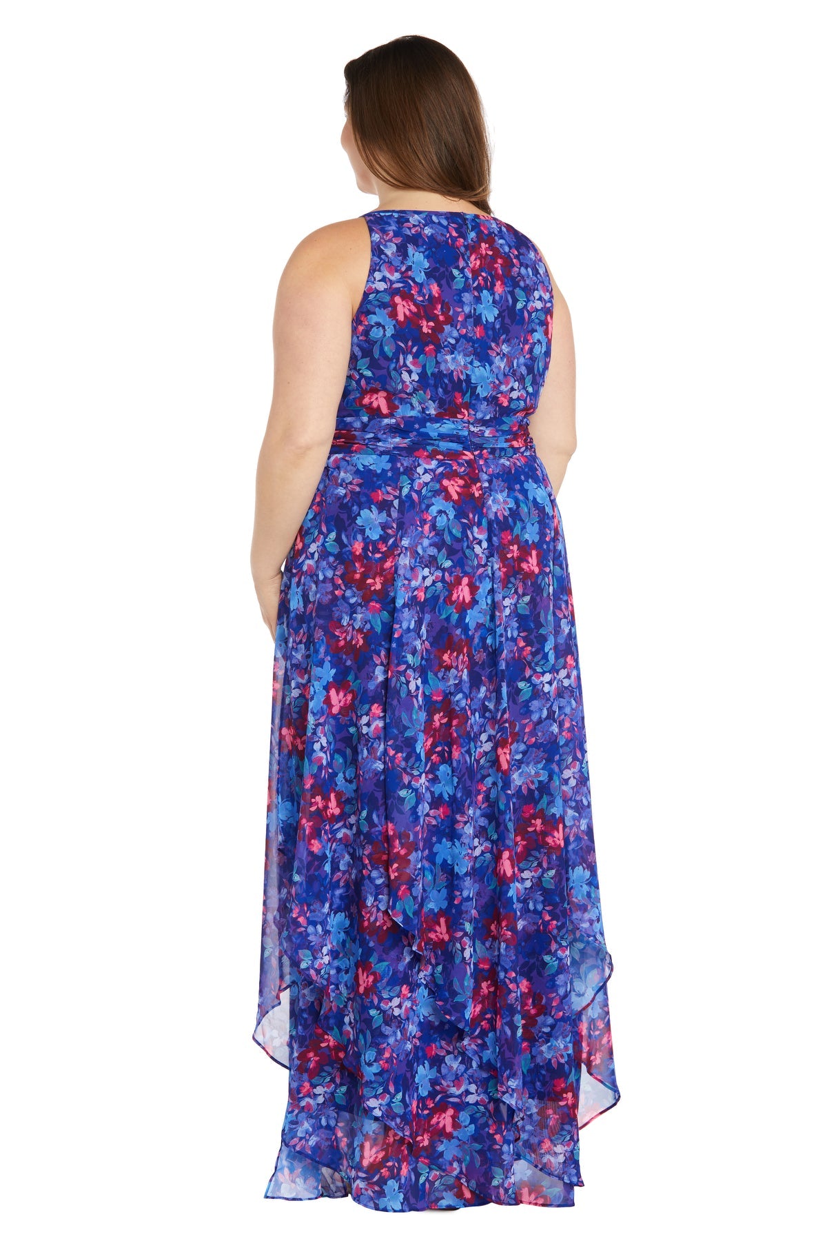 R&M Richards 3048W Long Floral Printed Formal Plus Size Dress