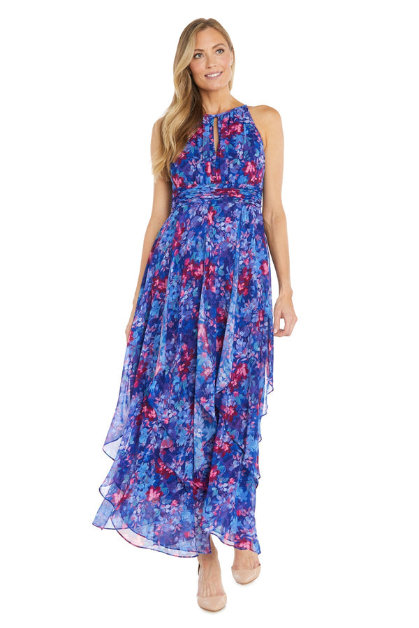 Printed Long Dress Formal Petite R&M Richards 3048P