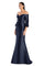 Formal Dresses Long Formal Mermaid Applique Dress Navy