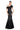 Formal Dresses Pleated Long Formal Printed Evening Dress Black/Silver
