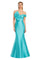 Prom Dresses Pleated Long Formal Mermaid Prom Evening Dress Aruba Blue