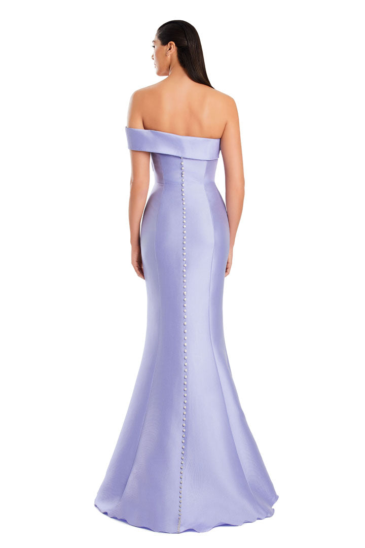 Alexander by Daymor 3052S25 Pleated Long Formal Mermaid Prom Evening Dress