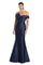 Prom Dresses Pleated Long Formal Mermaid Prom Evening Dress Navy