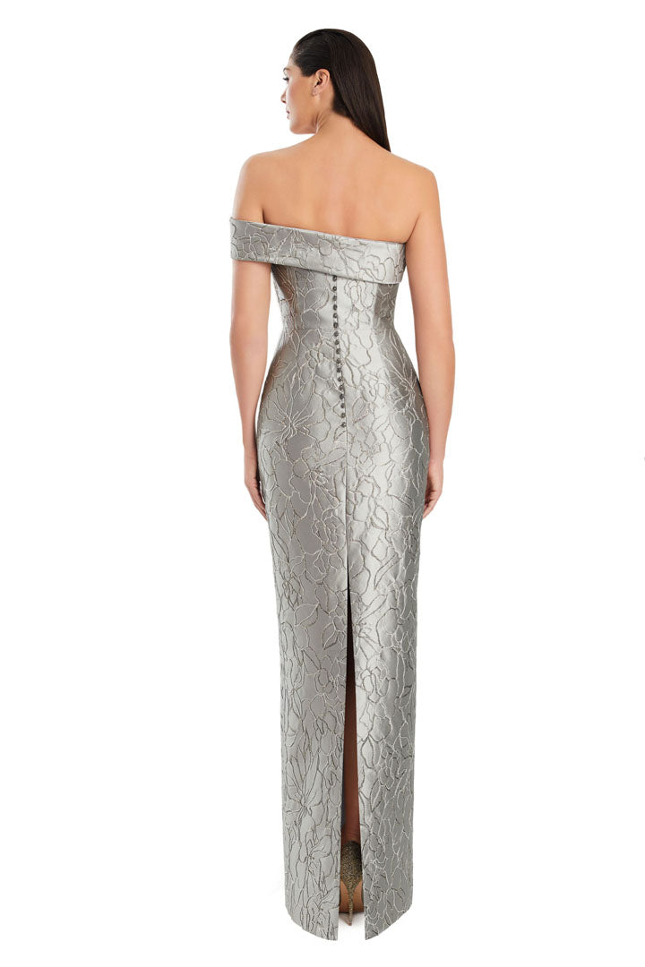 Formal Dresses Fitted Slit Formal Long Evening Dress Taupe/Gold