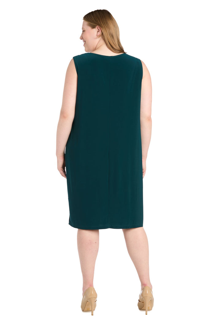 Plus Size Dresses Short Trim Jacket Plus Size Dress Hunter