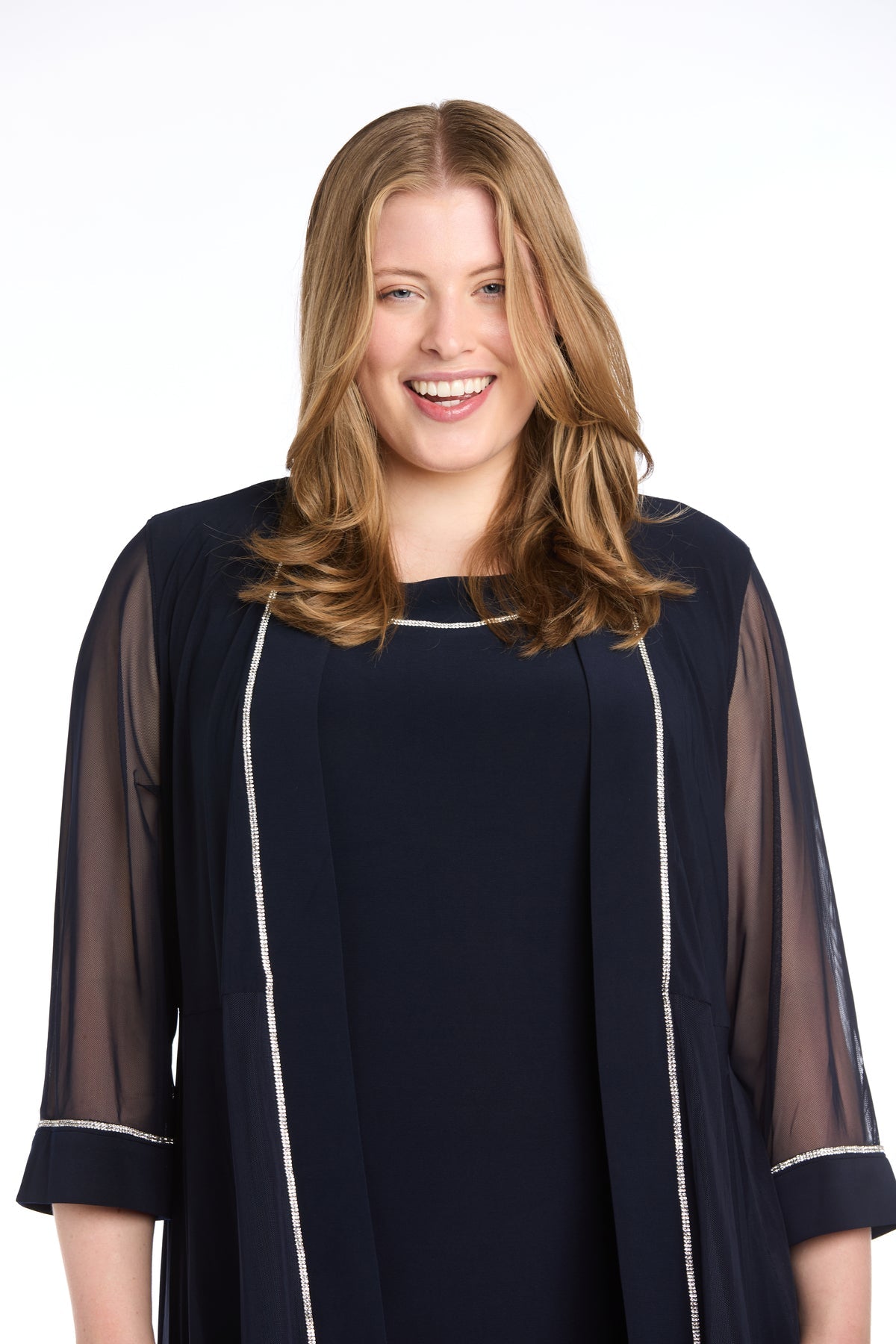 R&M Richards 3054W Short Plus Size Two Piece Jacket Dress