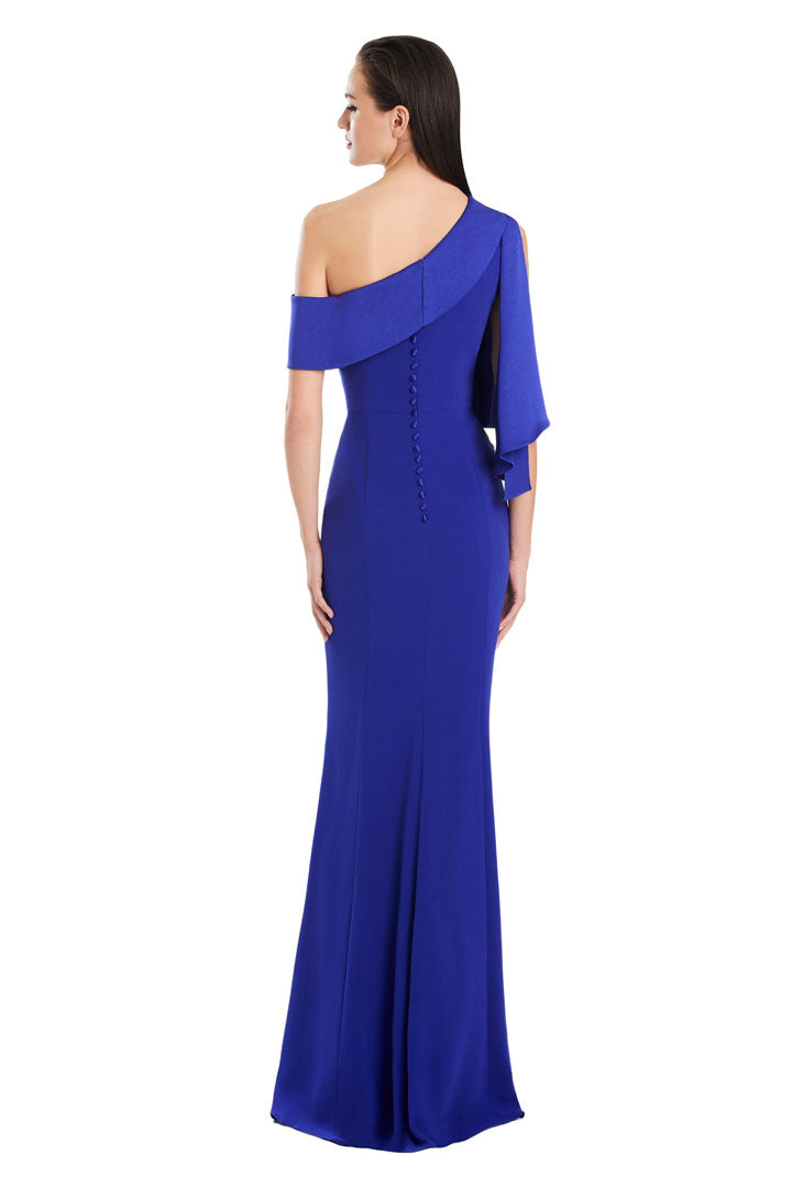 Formal Dresses Fitted Long Evening Gown Slit Formal Dress Sapphire