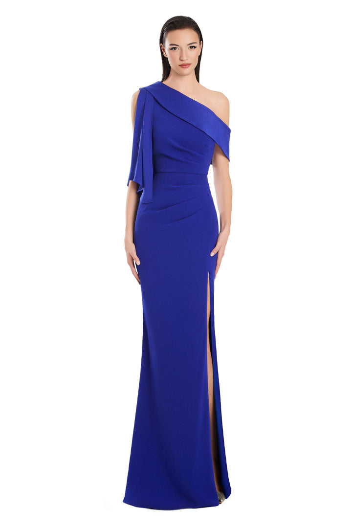 Formal Dresses Fitted Long Evening Gown Slit Formal Dress Sapphire