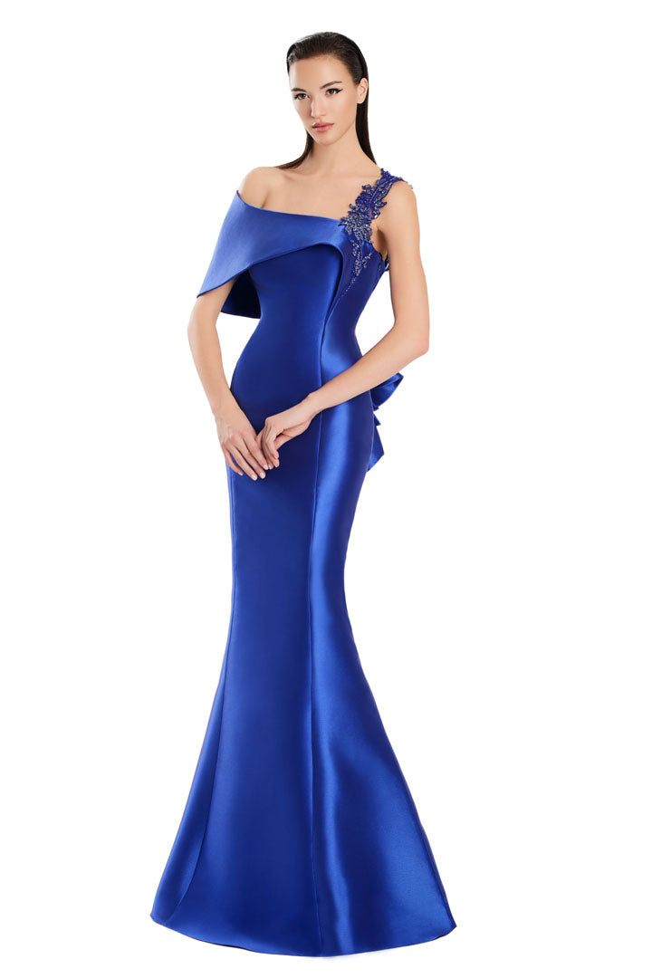 Prom Dresses Mermaid Long Formal Beaded Floral Prom Dress Royal