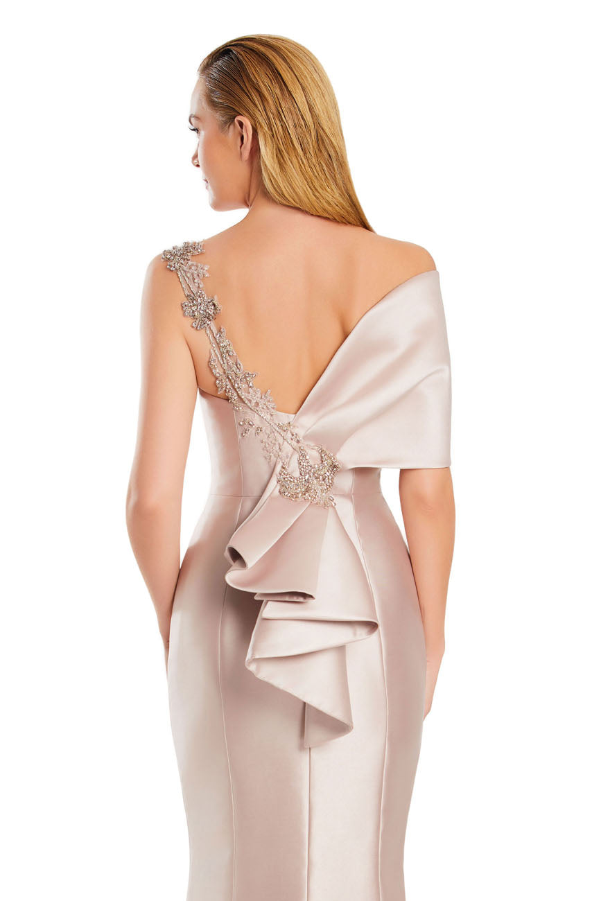 Prom Dresses Mermaid Long Formal Beaded Floral Prom Dress Silver Peony
