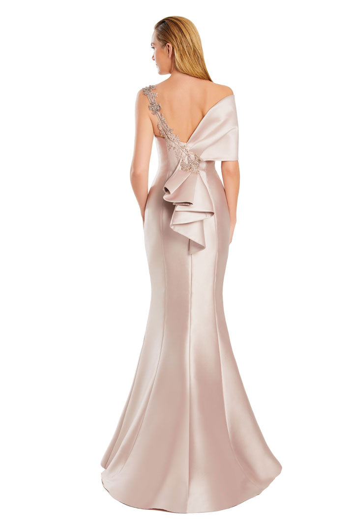 Prom Dresses Mermaid Long Formal Beaded Floral Prom Dress Silver Peony