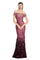 Prom Dresses Two Tone Long Formal Sequin Evening Dress Wine/Multi