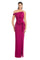 Formal Dresses Long Formal Fitted Ruffle Evening Dress Magenta
