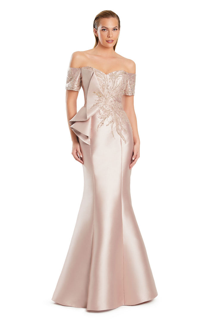 Formal Dresses Long Mermaid Formal Evening Beaded Dress Silver Peony
