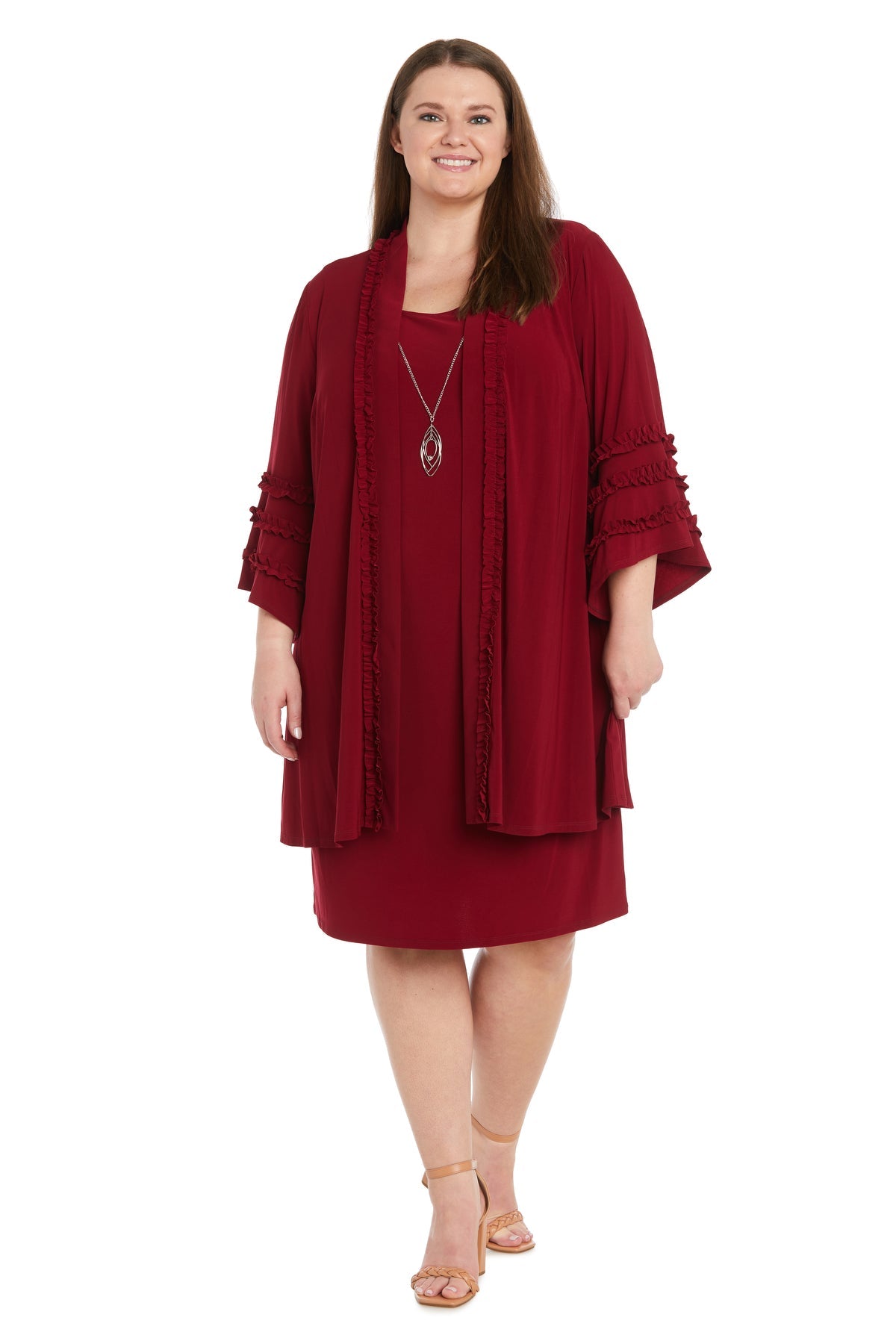 R&M Richards 3066W Short Mother of the Bride Plus Size Jacket Dress