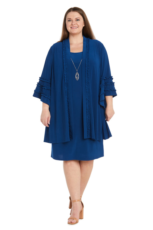 Plus Size Short Jacket Dress Mother of the Bride R&M Richards 3066W