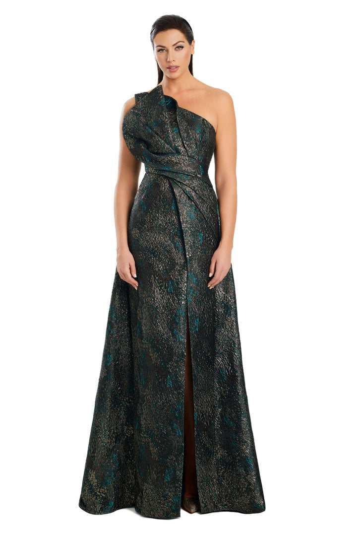 Alexander by Daymor 3067S25 A Line Long Formal Pleated Evening Prom Dress