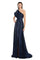 Prom Dresses A Line Long Formal Pleated Evening Prom Dress Navy