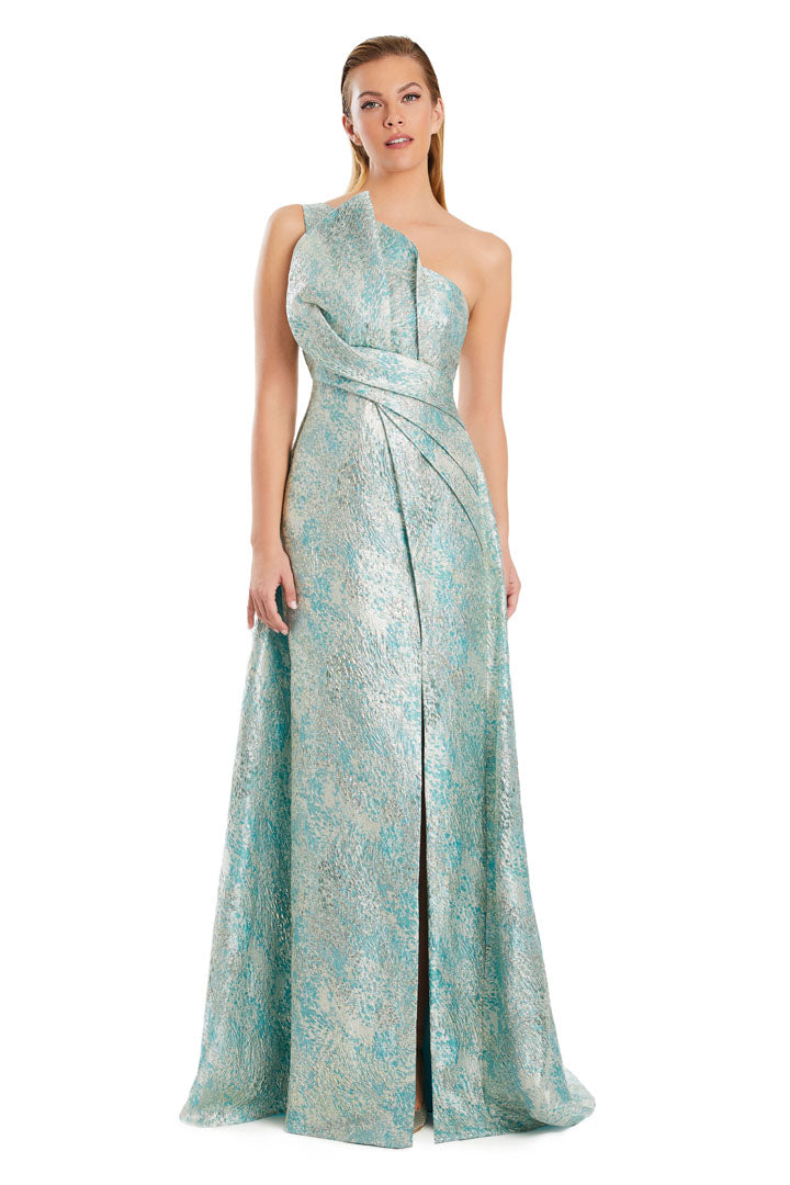 Alexander by Daymor 3067S25 A Line Long Formal Pleated Evening Prom Dress