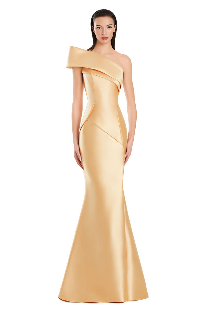 Alexander by Daymor 3068S25 Pleated Long Formal Mermaid Prom Dress